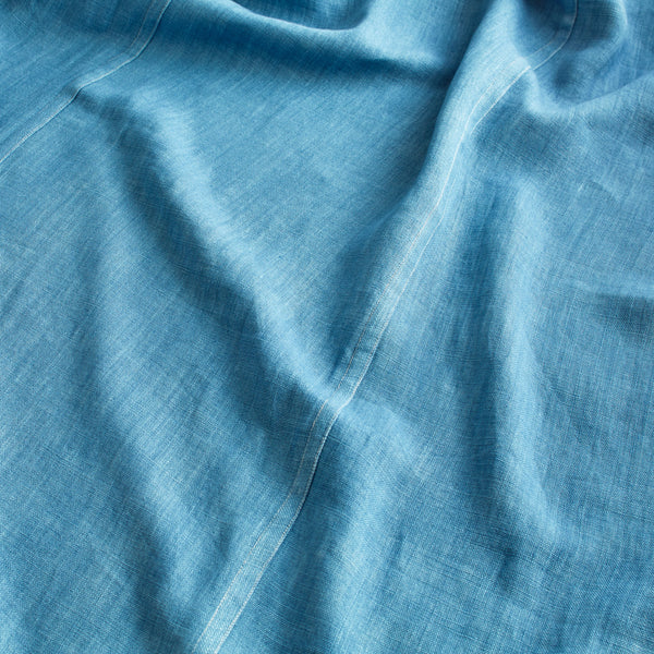 Smoke Blue Linen Fabric